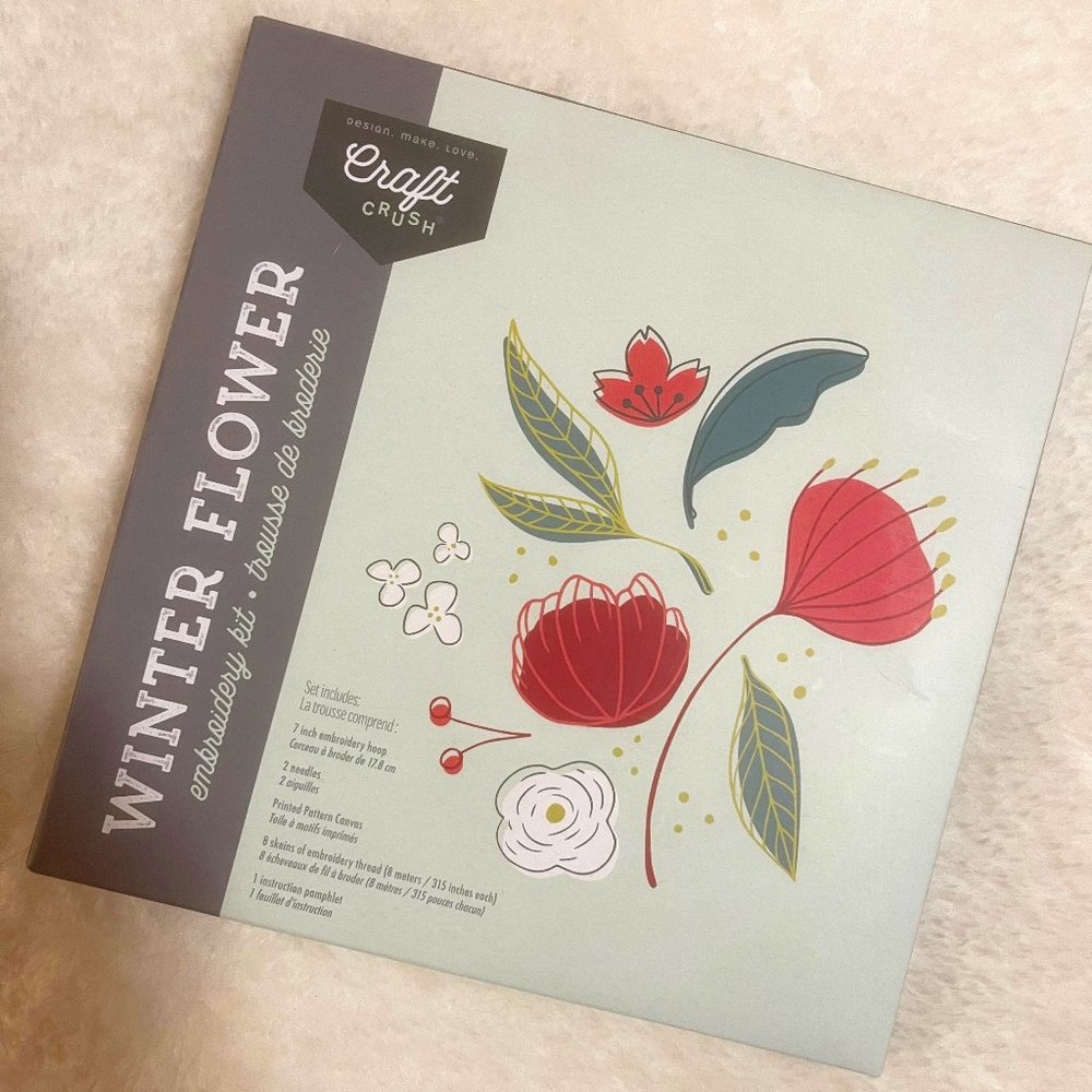 Embroidery Kit - Winter Flower 7 in